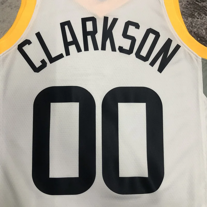 2023 Utah Jazz Basketball Jersey Home White #00 CLARKSON