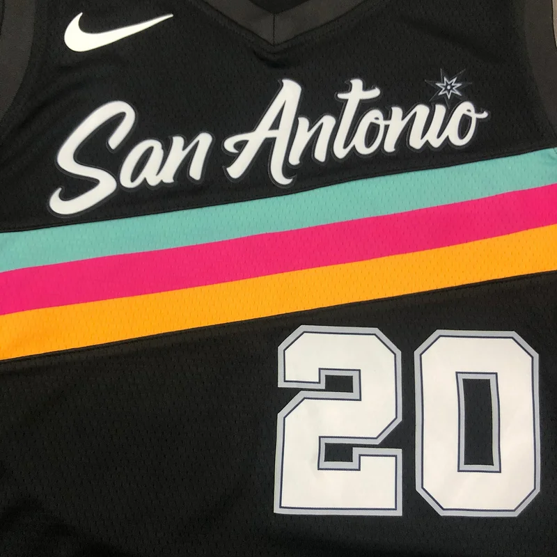 2021 San Antonio Spurs Basketball Jersey city version #20 GINOBILI