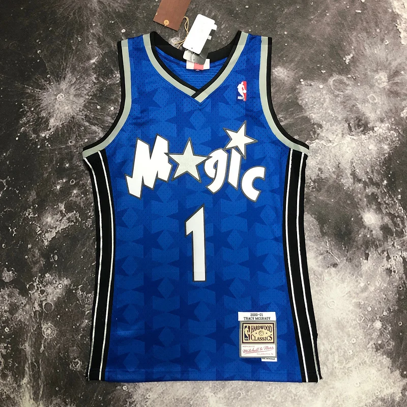 2000 2001 Mitchell Ness Hot Print Retro Orlando Magic Basketball Jersey #1 McGrady