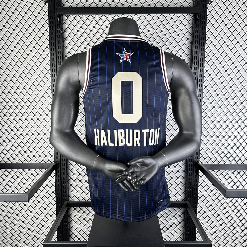 2024 Indiana Pacers Basketball Jersey All-Star Blue #0 HALIBURTON