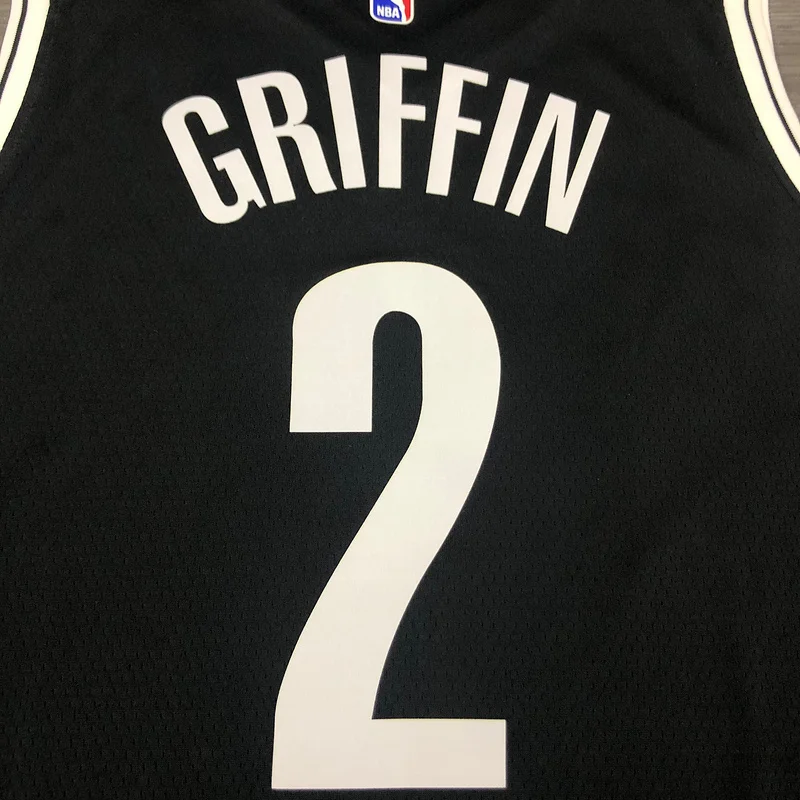 Brooklyn Nets Basketball jersey V-neck  Black #2 GRIFFIN