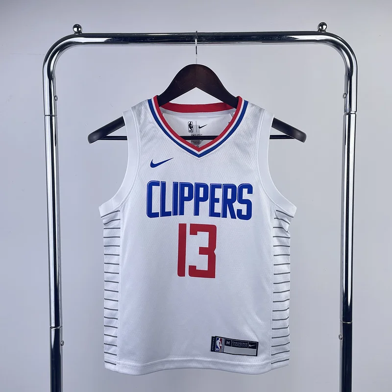 Youth kids Basketball Jersey Los Angeles Clippers White #13 GEORGE