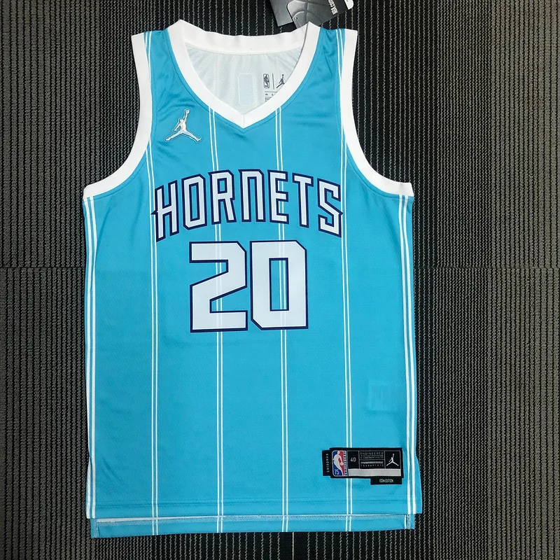 75th anniversary  Charlotte Hornets Basketball Jersey   Blue  #20  HAYWARD