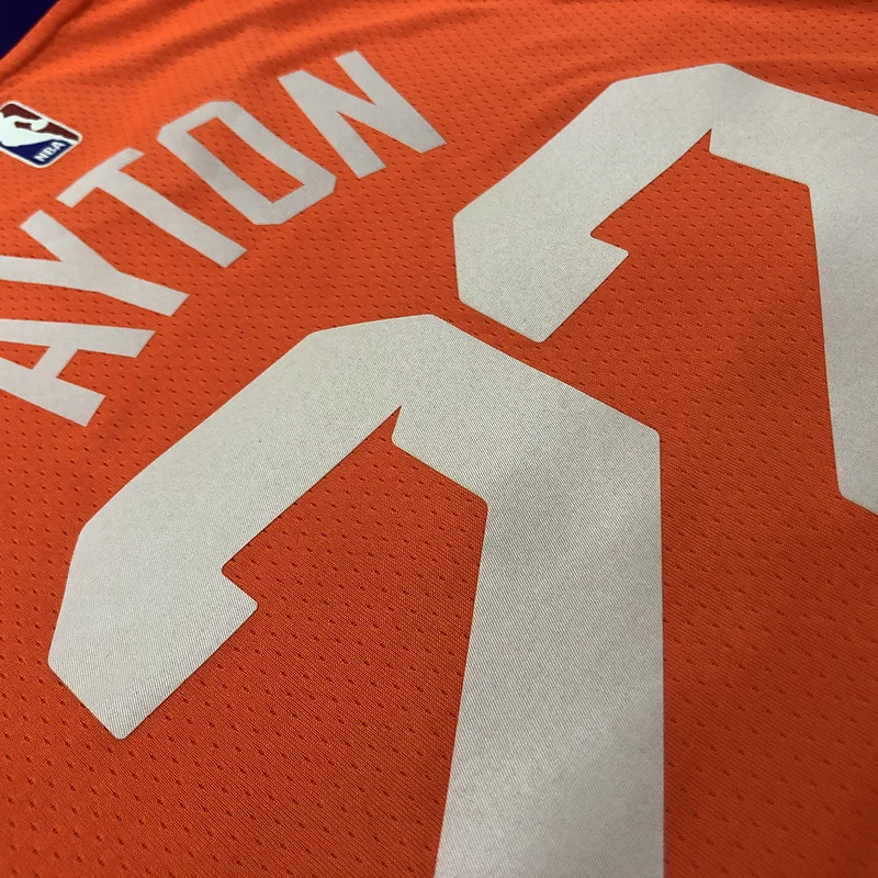 2021 Season NBA Phoenix Suns Basketball jersey Jordan theme Orange #22 AYTON