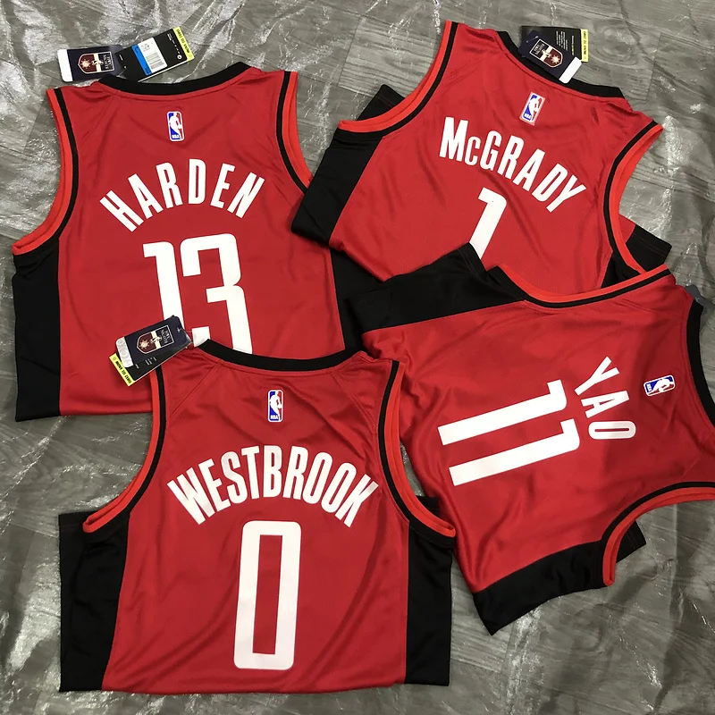 2021 Houston Rockets Basketball Jersey Red #11 YAO