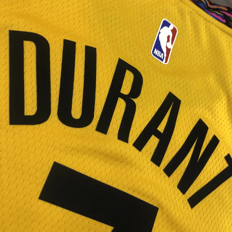 Brooklyn Nets Basketball jersey Commemorative Edition Yellow Camouflage #7 DURANT