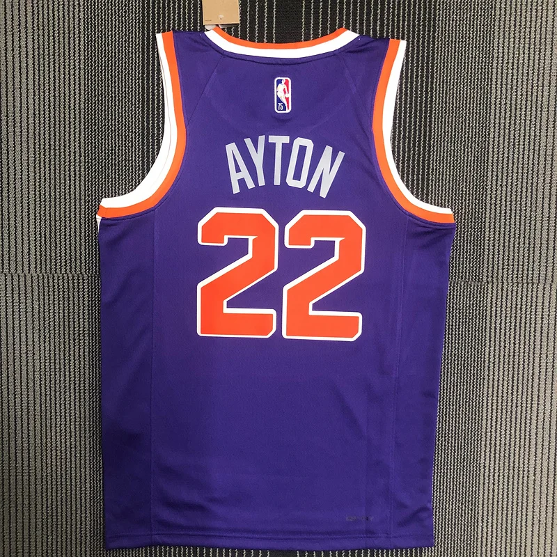 75th anniversary NBA Phoenix Suns Basketball jersey Purple #22 AYTON