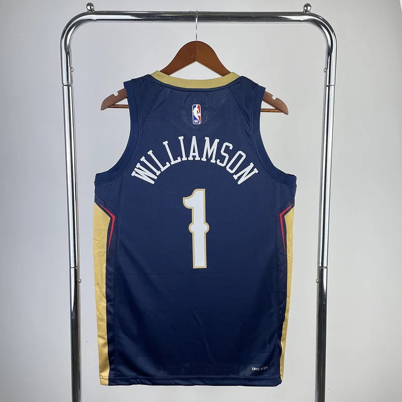 2023 New Orleans Pelicans Basketball jersey  Blue  #1  WILLIAMSON