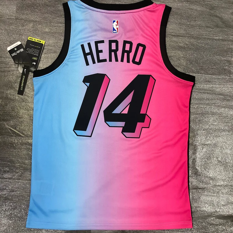 2021 Season NBA Miami Heat basketball jersey city version #14 HERRO