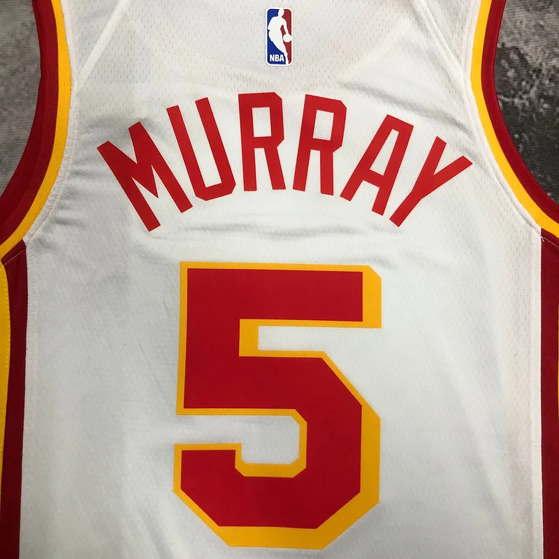 NBA Atlanta Hawks Basketball Jersey White #5  MURRAY