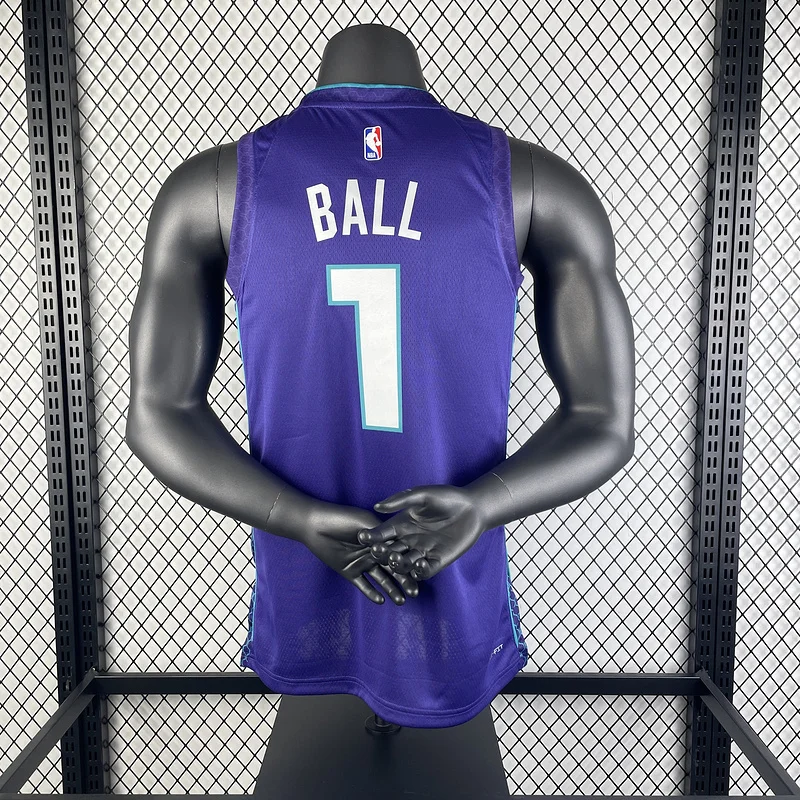 2023  Charlotte Hornets Basketball Jersey   trapeze  limited #1  BALL