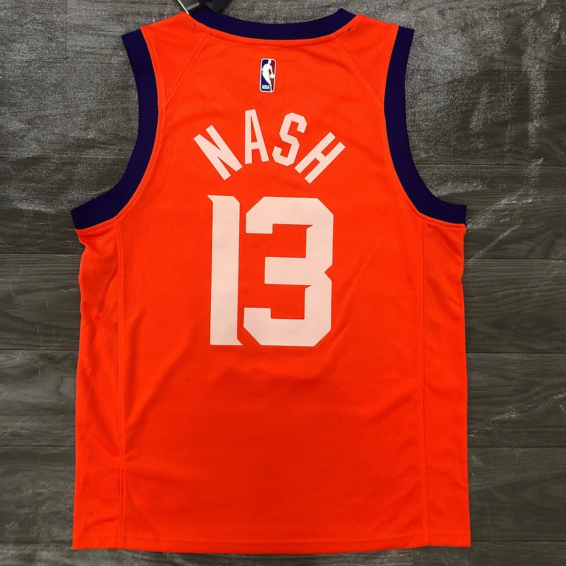 2021 Season NBA Phoenix Suns Basketball jersey Jordan theme Orange #13 NASH