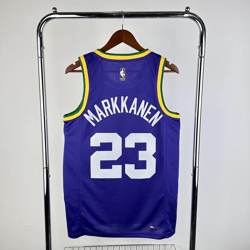 2024 Utah Jazz Basketball Jersey Retro #23 MARKKANEN