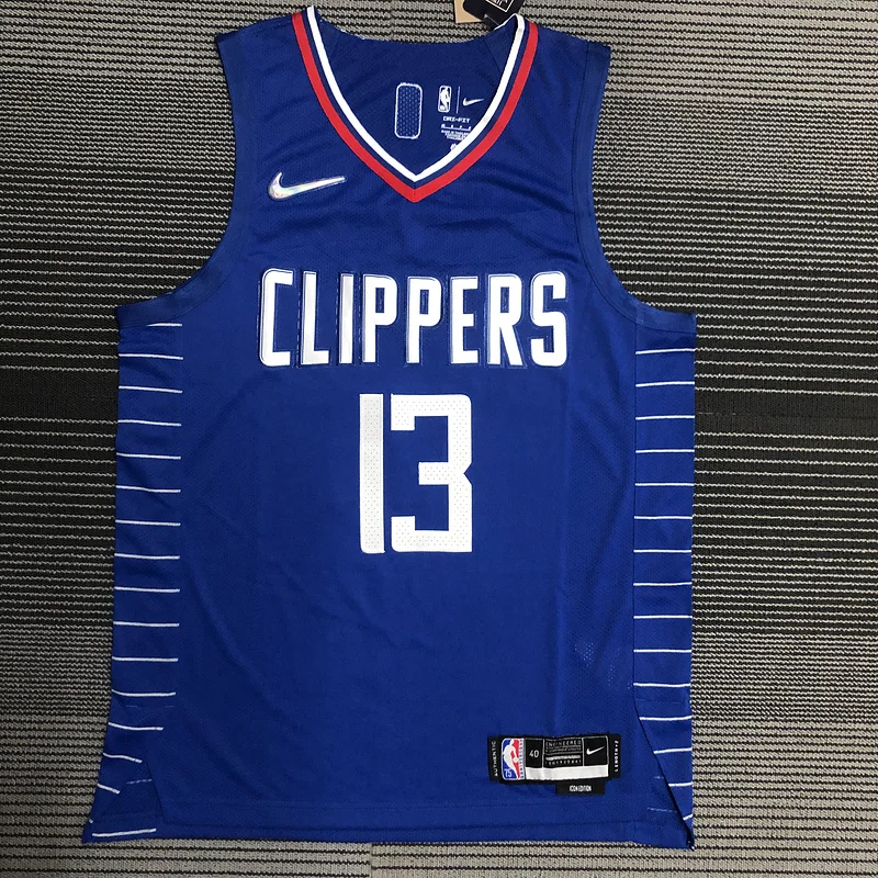 AU player version NBA Los Angeles Clippers Basketball jersey    Blue  #13     GEORGE