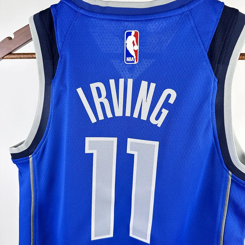 Youth kids Basketball Jersey Dallas Mavericks Blue #11 IRVING