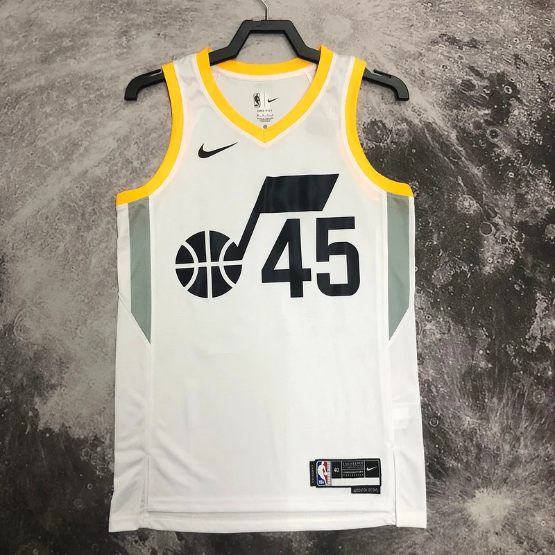 2023 Utah Jazz Basketball Jersey Home White #45 MITCHELL