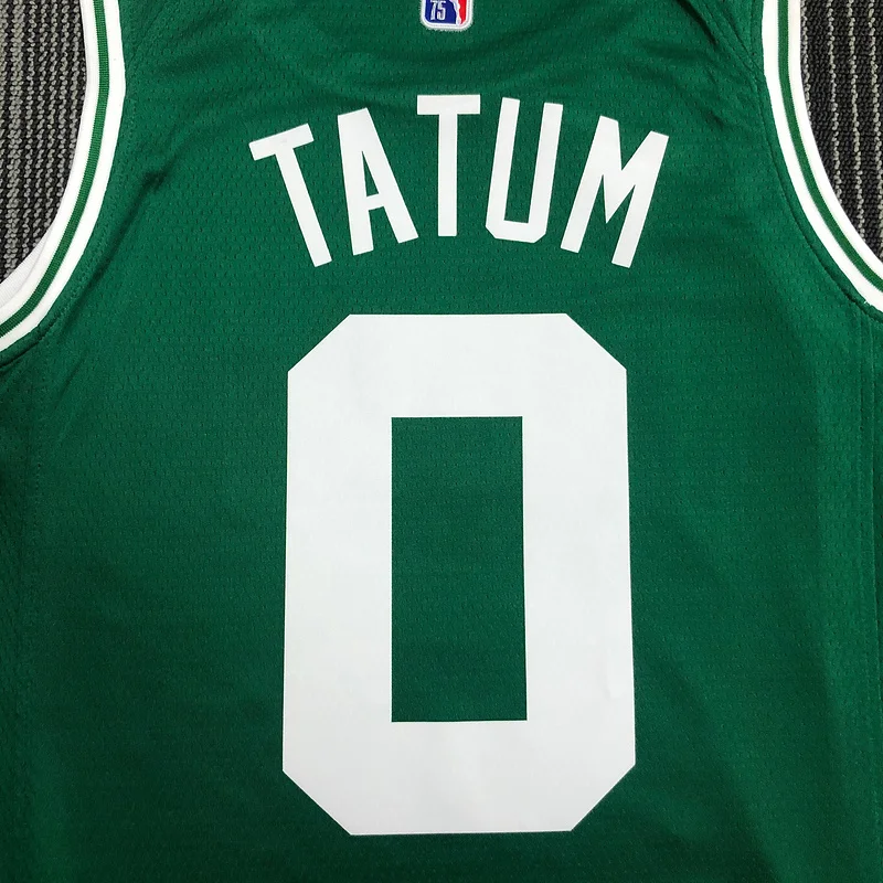 75th anniversary NBA Boston Celtics Basketball Jersey Green #0 TATUM