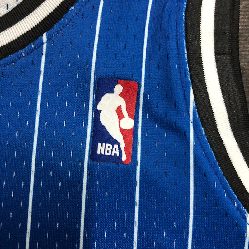 1994 1995 Mitchell Ness Hot Print Retro Orlando Magic Basketball Jersey Blue #32 ONEAL