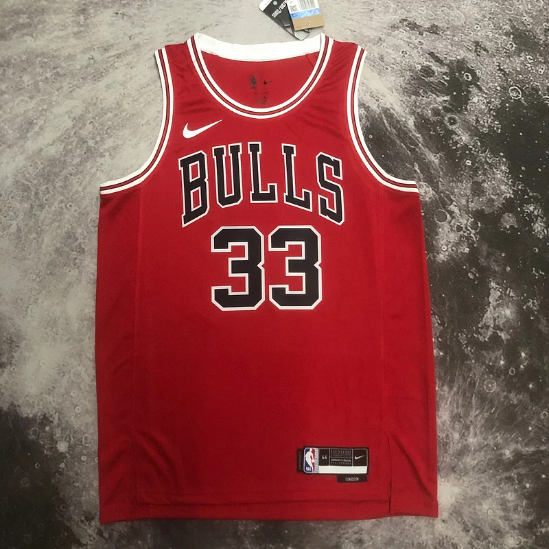 2023 Season NBA Chicago Bulls Basketball jersey red #33 PIPPEN