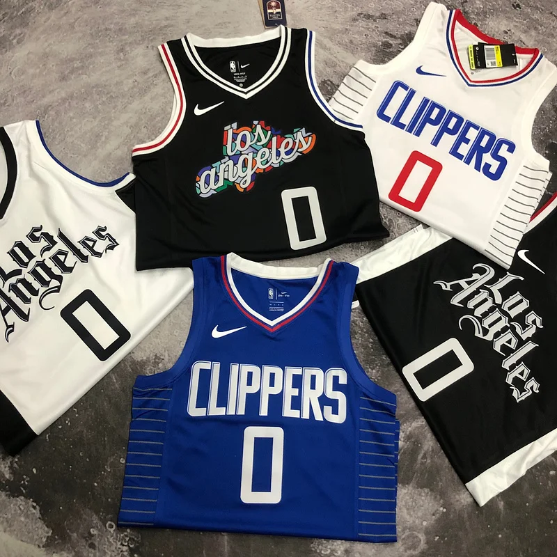 NBA Los Angeles Clippers Basketball jersey   limited   Blue  #0    WESTBROOK