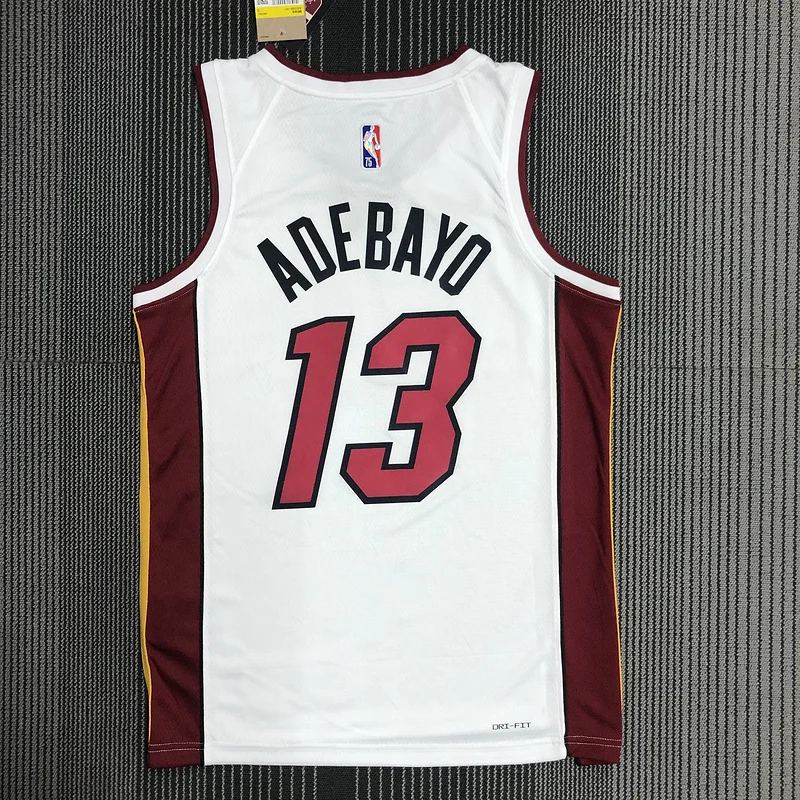 75th anniversary NBA Miami Heat basketball jersey White #13 ADEBAYO