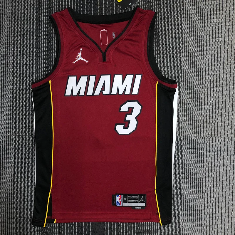 75th anniversary NBA Miami Heat basketball jersey trapeze limited #3 WADE