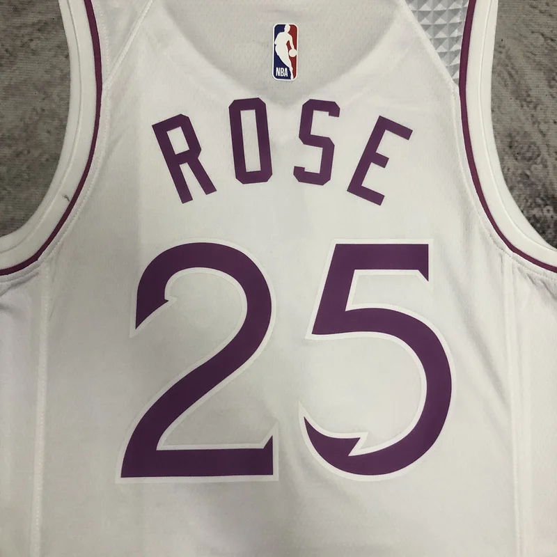 Minnesota Timberwolves Basketball Jersey white pink #25 ROSE