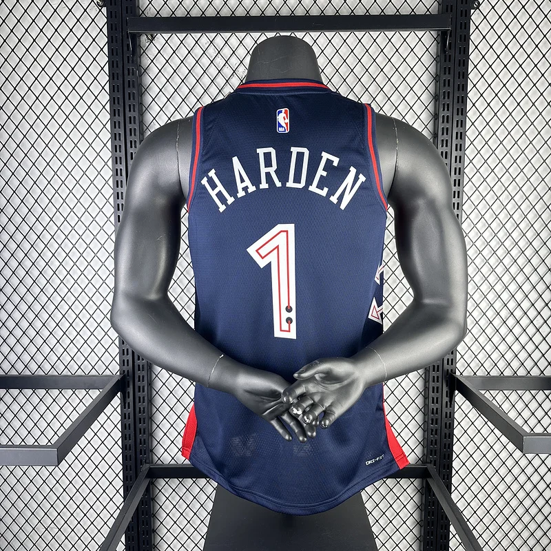 2024 Season NBA Philadelphia 76ers Basketball Jersey city version #1 HARDEN