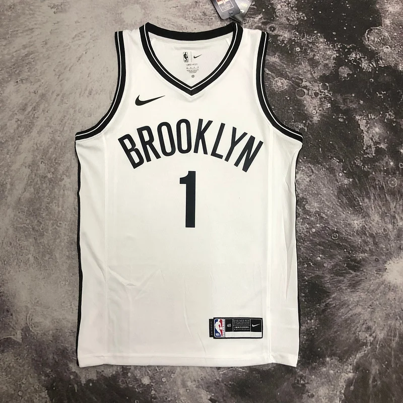 Brooklyn Nets Basketball jersey V-neck  White #1 BRIDGES