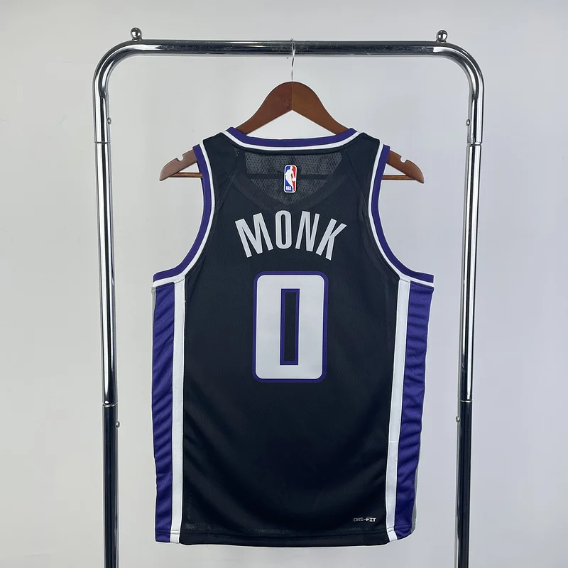 2024 Sacramento Kings Basketball Jersey Aawy Black #0 MONK