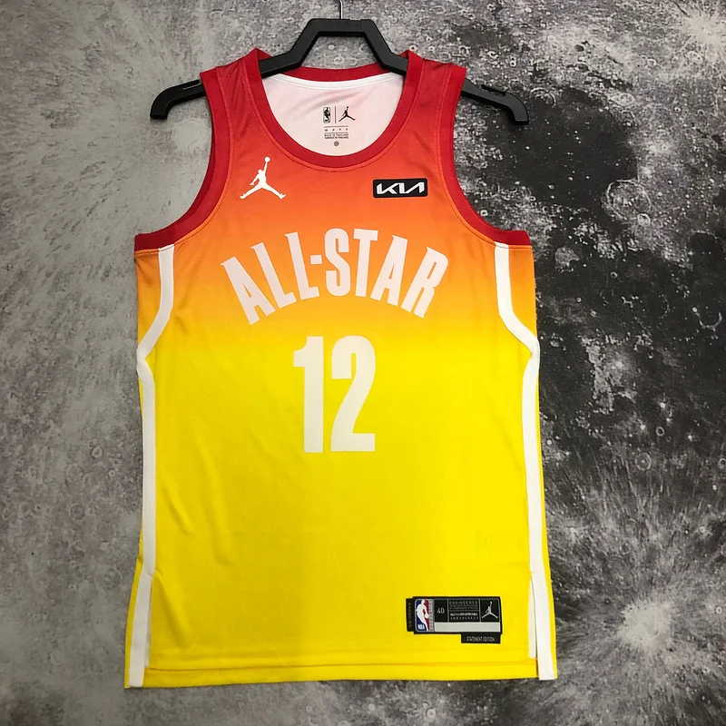 2023 Season All-Star NBA Memphis Grizzlies Basketball Jersey Yellow #12 MORANT