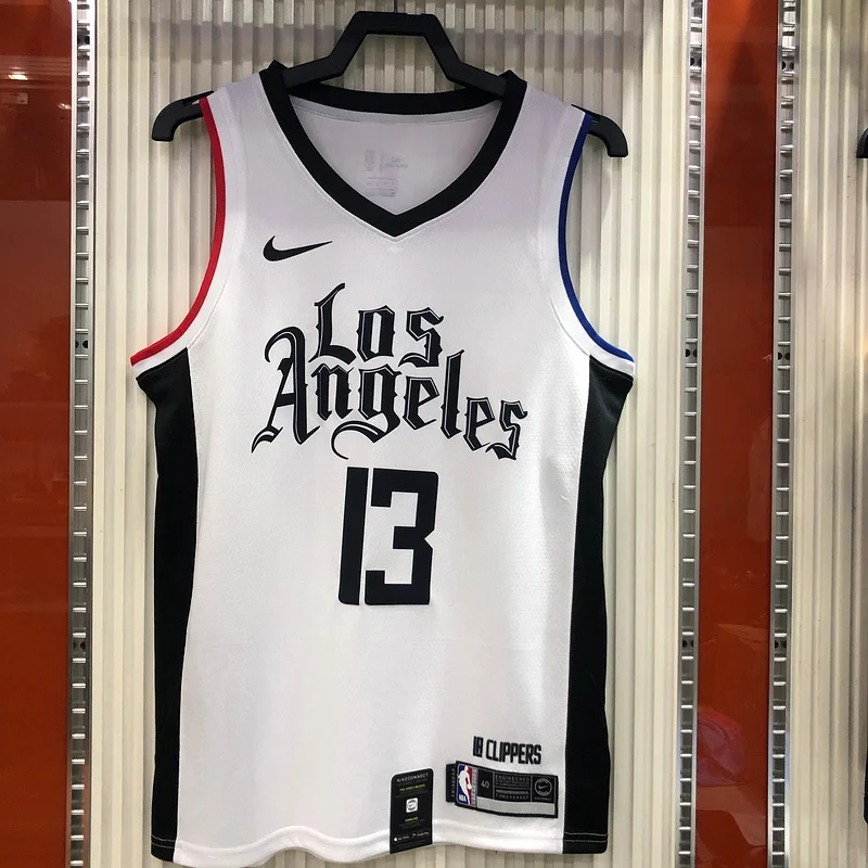 2020 Season NBA Los Angeles Clippers Basketball jersey  Latin  city version   White  #13  GEORGE