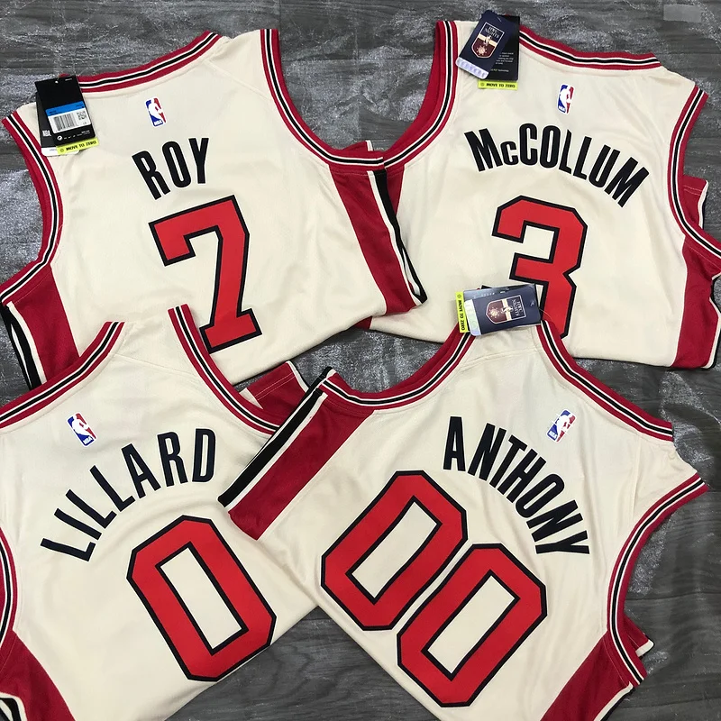 Portland Trail Blazers Basketball Jersey White #0 LILIARD