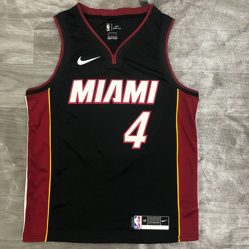 NBA Miami Heat basketball jersey V-neck Black #4 OLADIPO