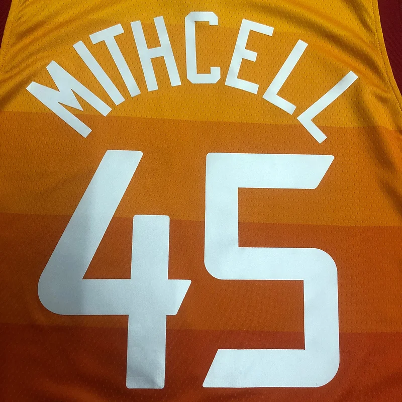 2019 Utah Jazz Basketball Jersey rainbow gradient #45 MITCHELL