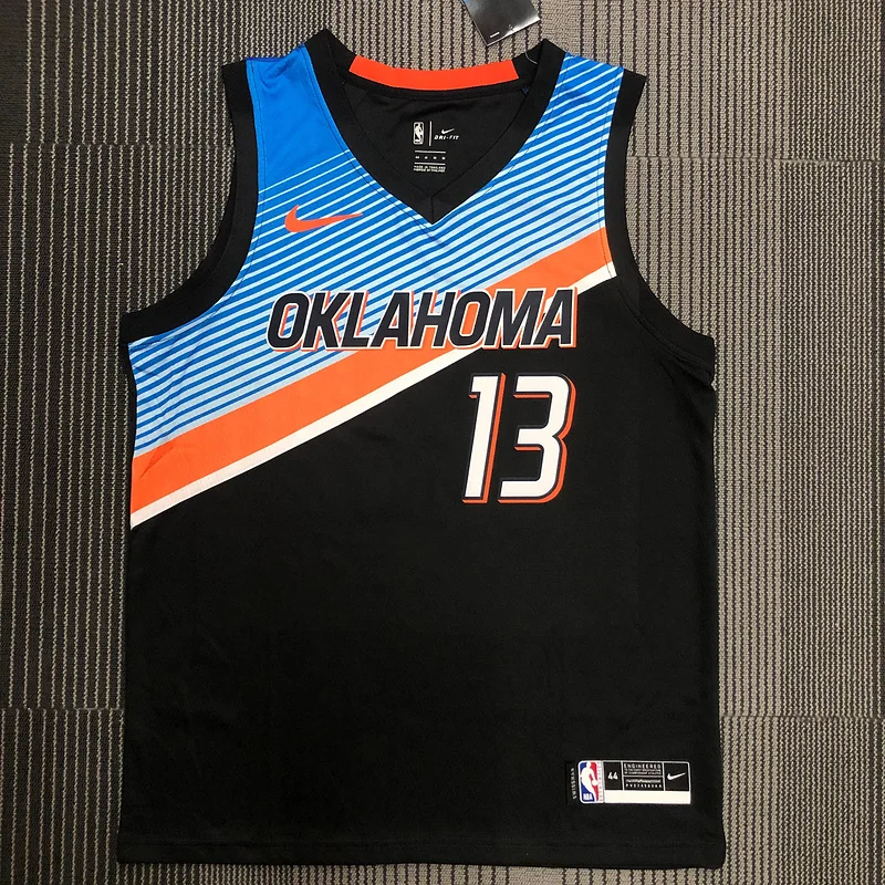 2021 NBA Oklahoma City Thunder Basketball Jersey city version #13 GEORGE