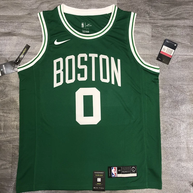 NBA Boston Celtics Basketball Jersey Retro Green #0 TATUM