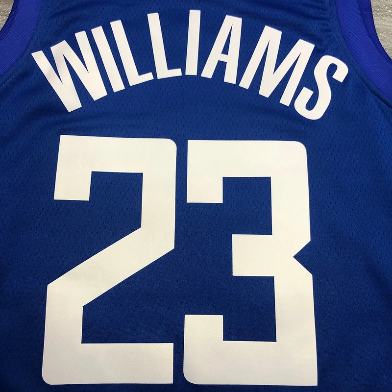 2020 Season NBA Los Angeles Clippers Basketball jersey  limited   Blue  #23   WILLIAMS