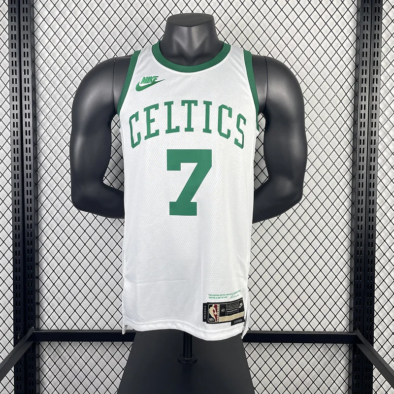 75th anniversary 2022 Season NBA Boston Celtics Basketball Jersey Retro #7 BROWN