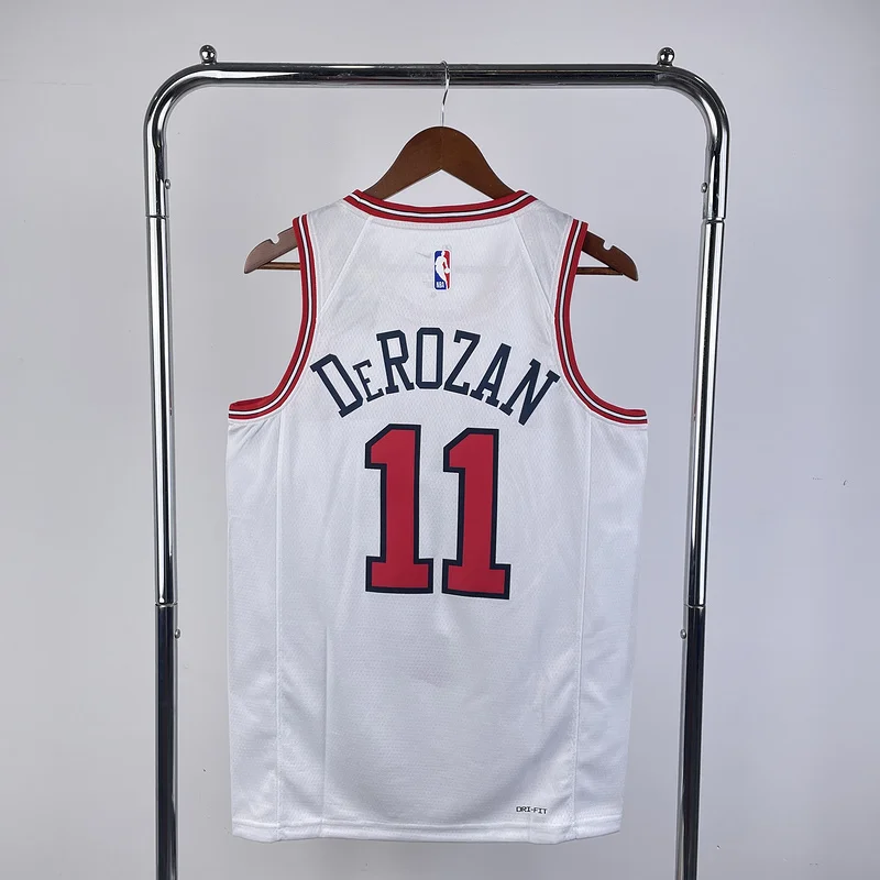 2023 Season NBA Chicago Bulls Basketball jersey white #11 DeROZAN