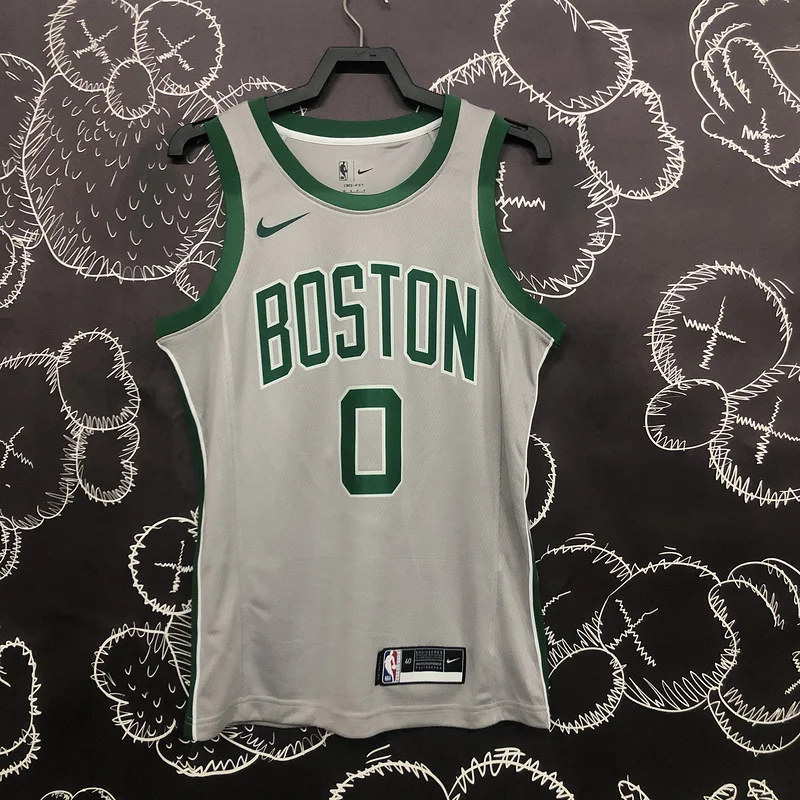 NBA Boston Celtics Basketball Jersey Gray #0 TATUM