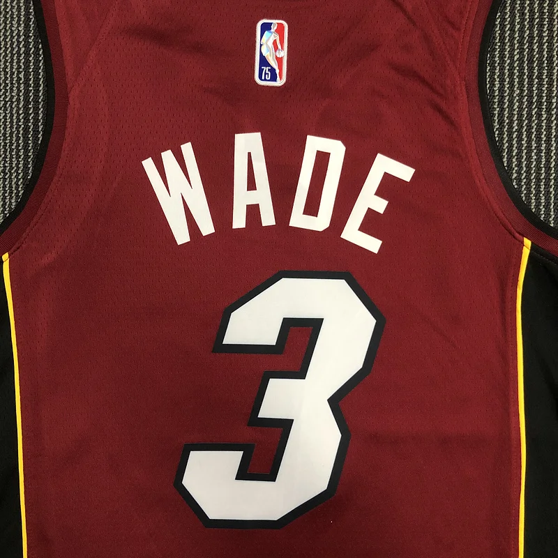 75th anniversary NBA Miami Heat basketball jersey trapeze limited #3 WADE