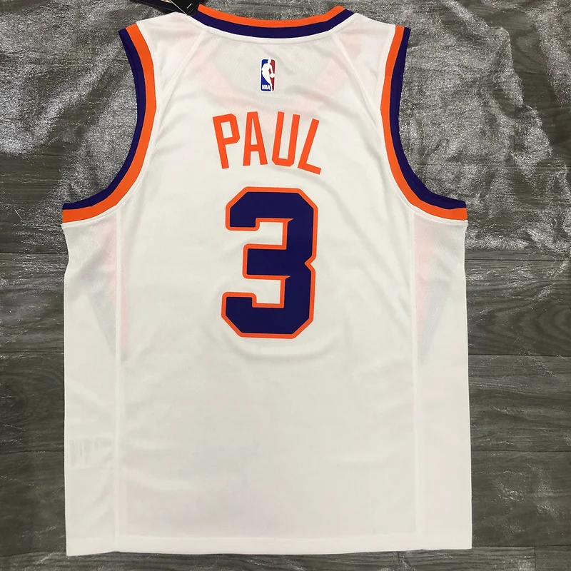 NBA Phoenix Suns Basketball jersey White #3 PAUL