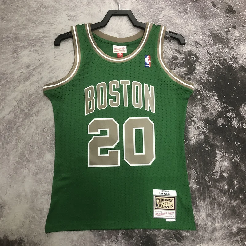 2007 2008 Season MN Hot Print Retro NBA Boston Celtics Basketball Jersey #20 ALLEN