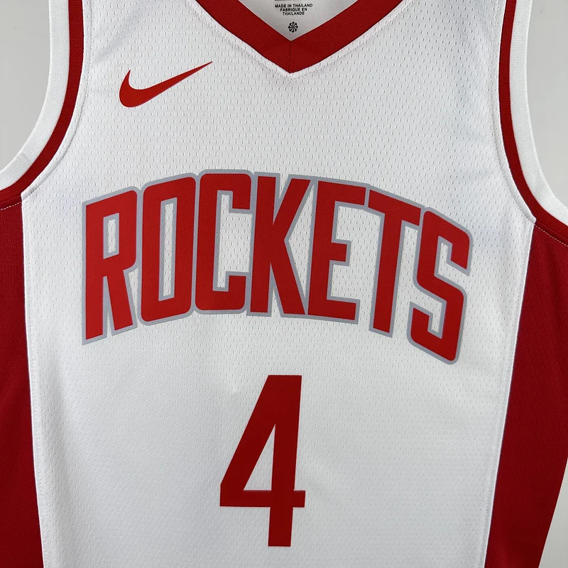 2023 Houston Rockets Basketball Jersey Home White #4 GREEN