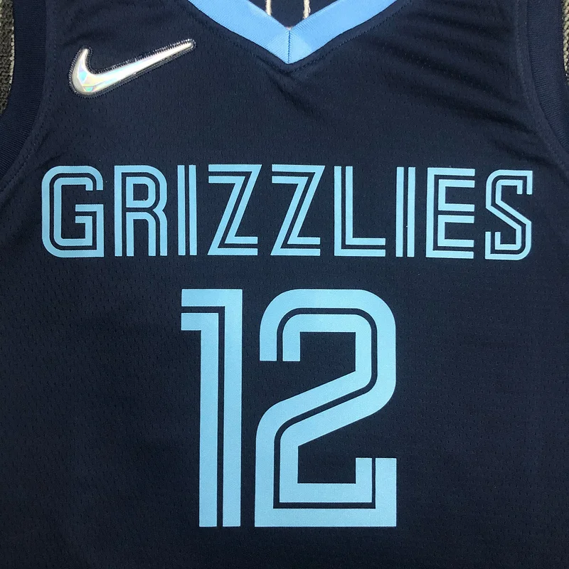 75th anniversary NBA Memphis Grizzlies Basketball Jersey Blue #12 MORANT