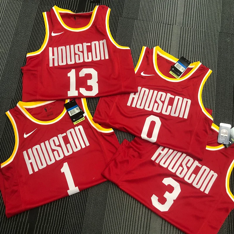 Houston Rockets Basketball Jersey Retro 红 #13 HARDEN