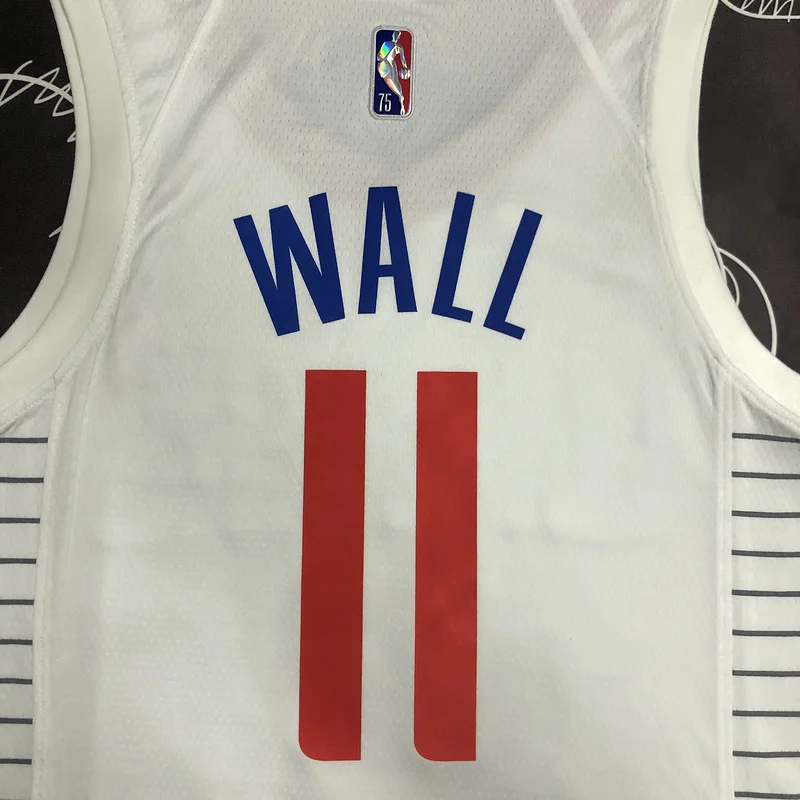 75th anniversary    NBA Los Angeles Clippers Basketball jersey   White  #11   WALL