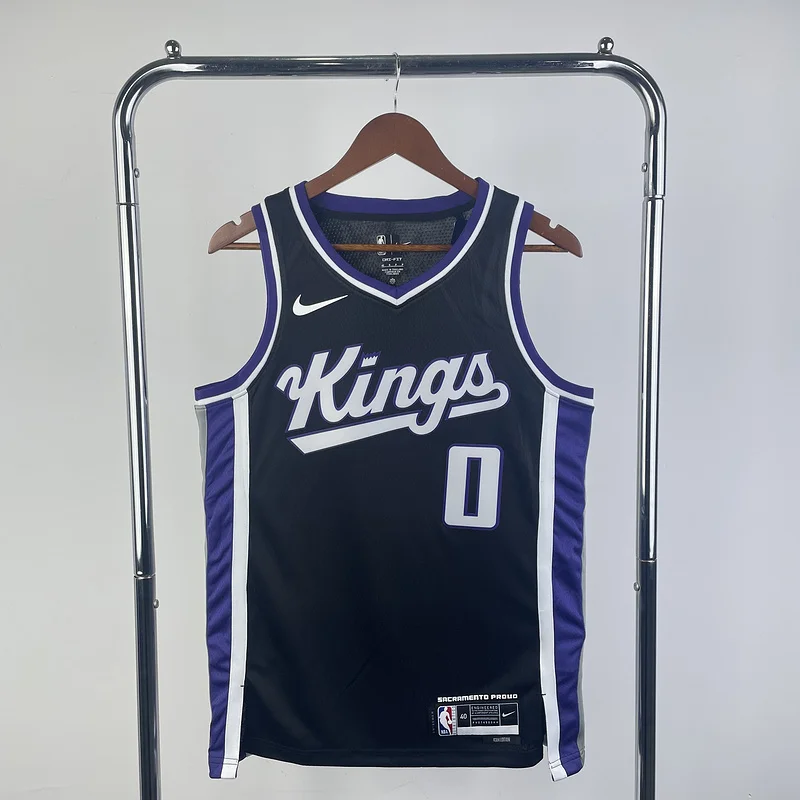 2024 Sacramento Kings Basketball Jersey Aawy Black #0 MONK