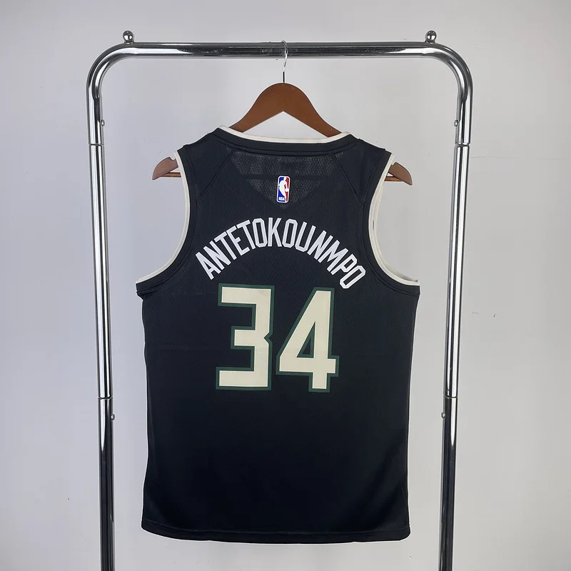 2021 Season NBA Milwaukee Bucks Basketball jersey trapeze limited #34 Antetokounmpo